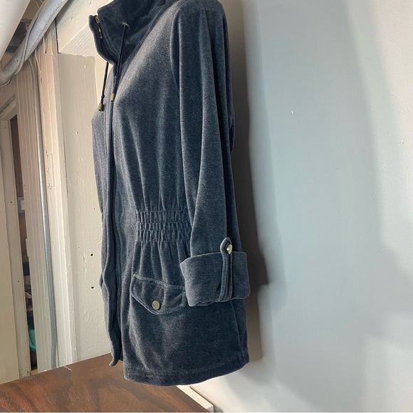 Charter Club Jacket Women  Full Zip Pockets Long Sleeve Gray large - Picture 2 of 12